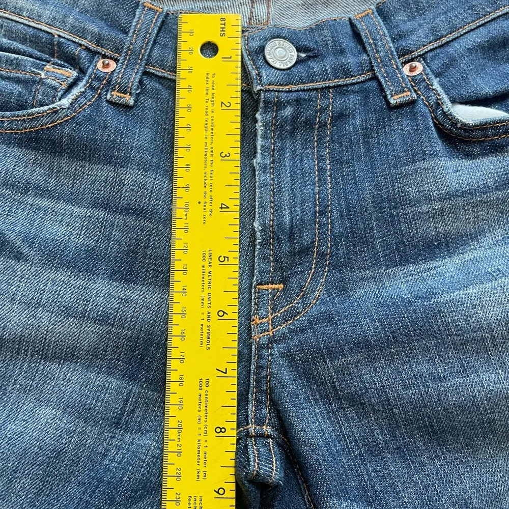 7 For All Mankind Blue Flare Jeans - Image 4