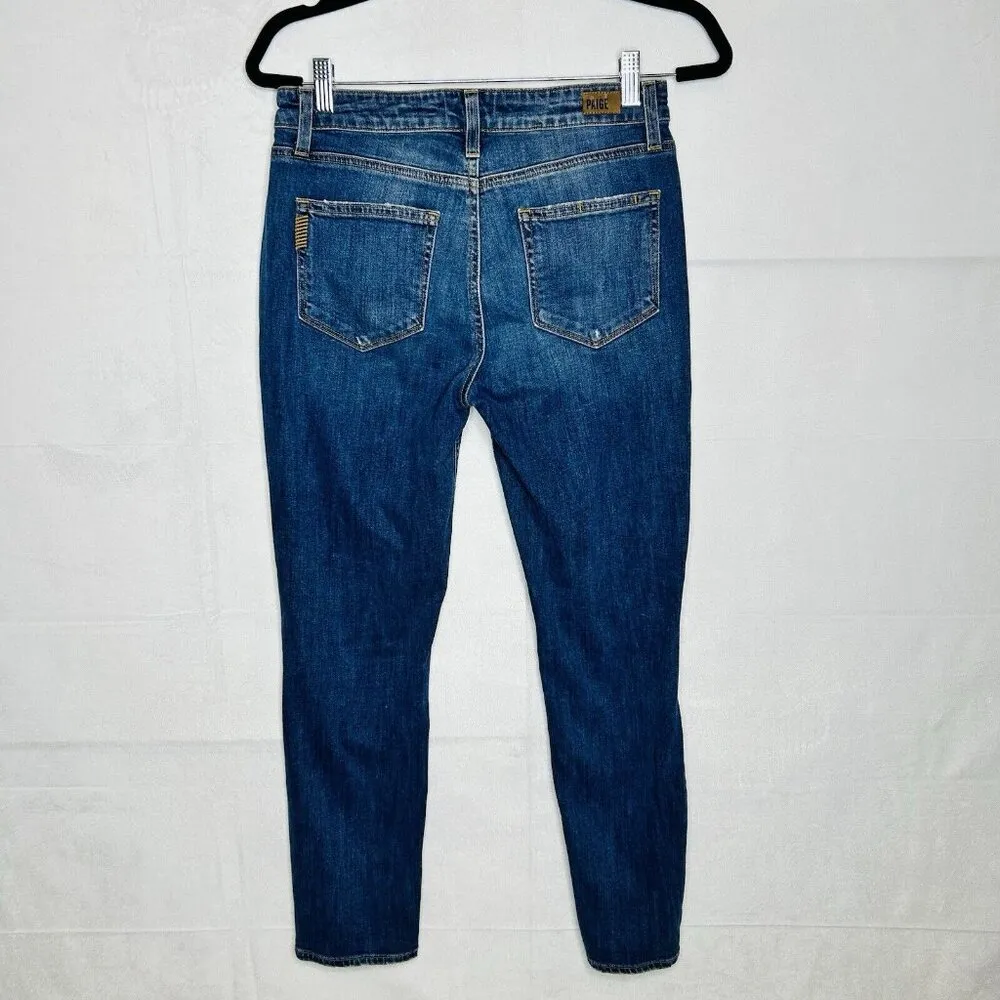 PAIGE Carter Slim Distressed Jeans In Amanda Destructed Size 28 (28x27) - Image 7