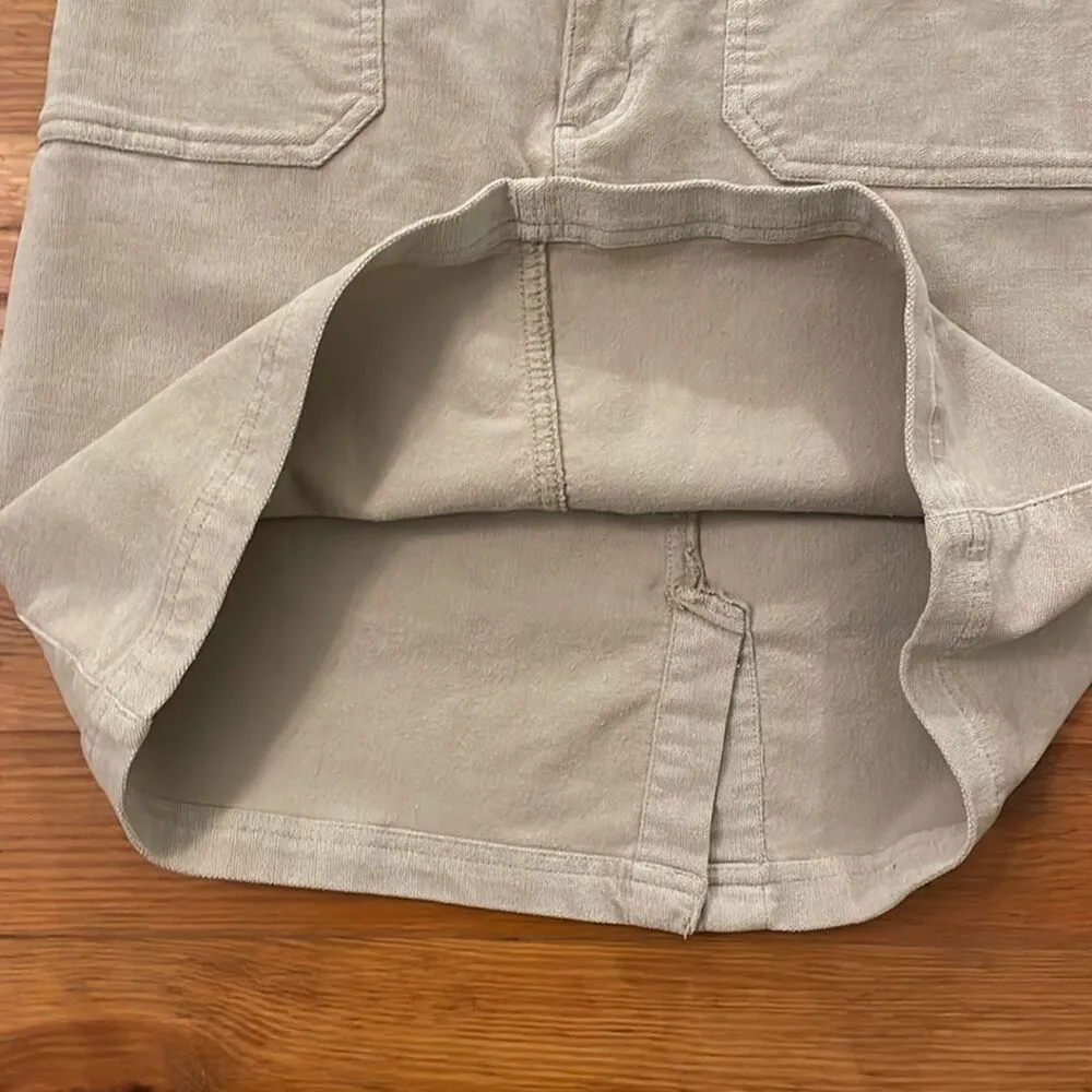 Merrell Tan Khaki Corduroy Straight Short Skirt Womens 6 Casual - Image 4