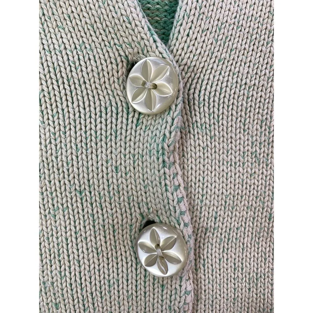 Orvis Cardigan Sweater Women's Sz Medium Classic Green Easter St Patrick's Coast - Image 6