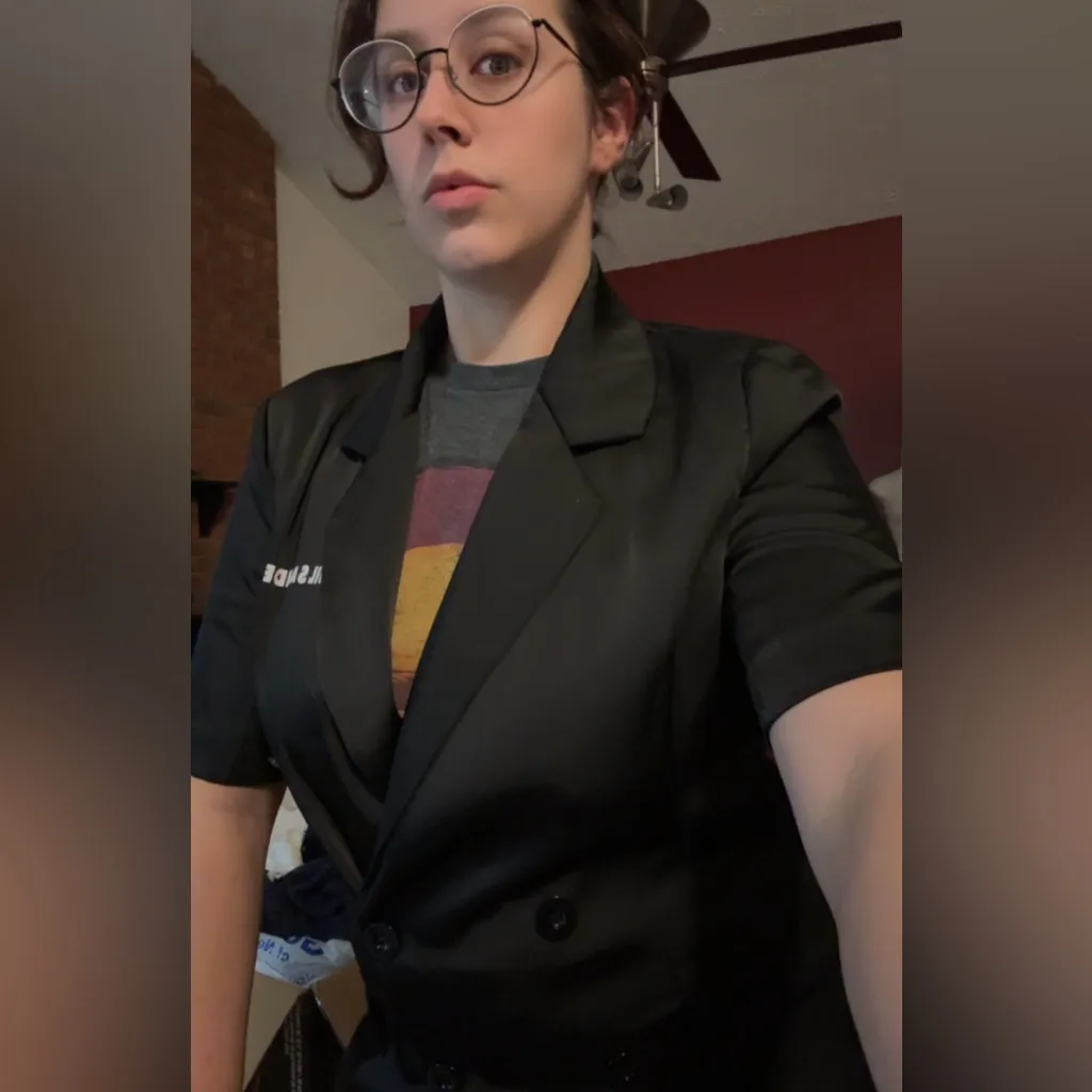 Jil Sander logo tuxedo wrap dress - Image 8