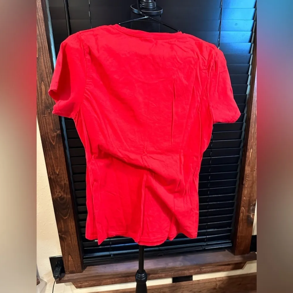 Vintage Port and Company Dog Dance Graphic T Shirt Medium Red - Image 2