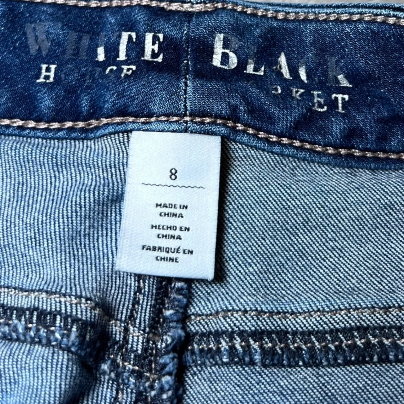 White House Black Market Slim Crop Blue Jeans Womens 8 Denim Casual Fashion - Image 4