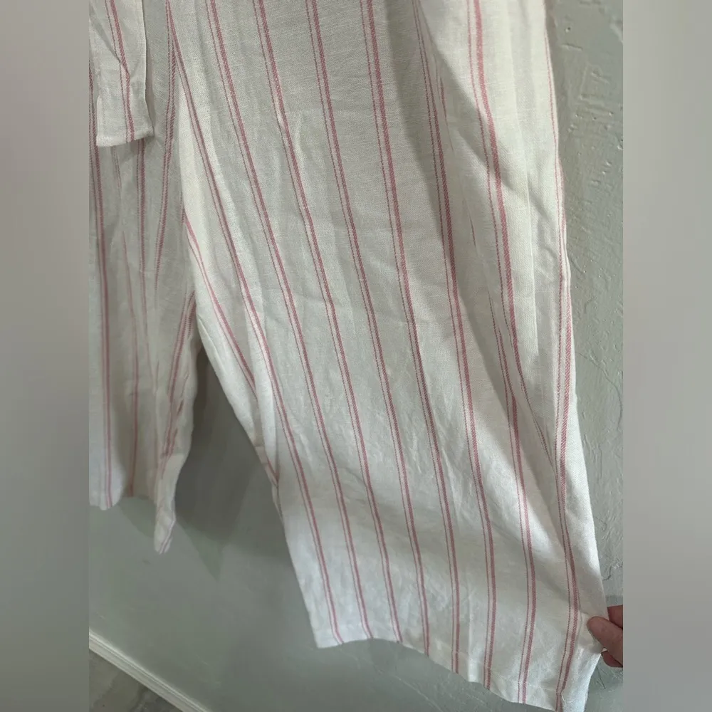 Land N Sea NWT striped linen wide leg pants M Size M - Image 5