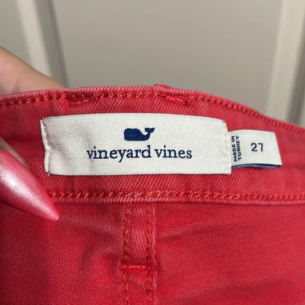 Vineyard Vines Red Denim Shorts - Image 6