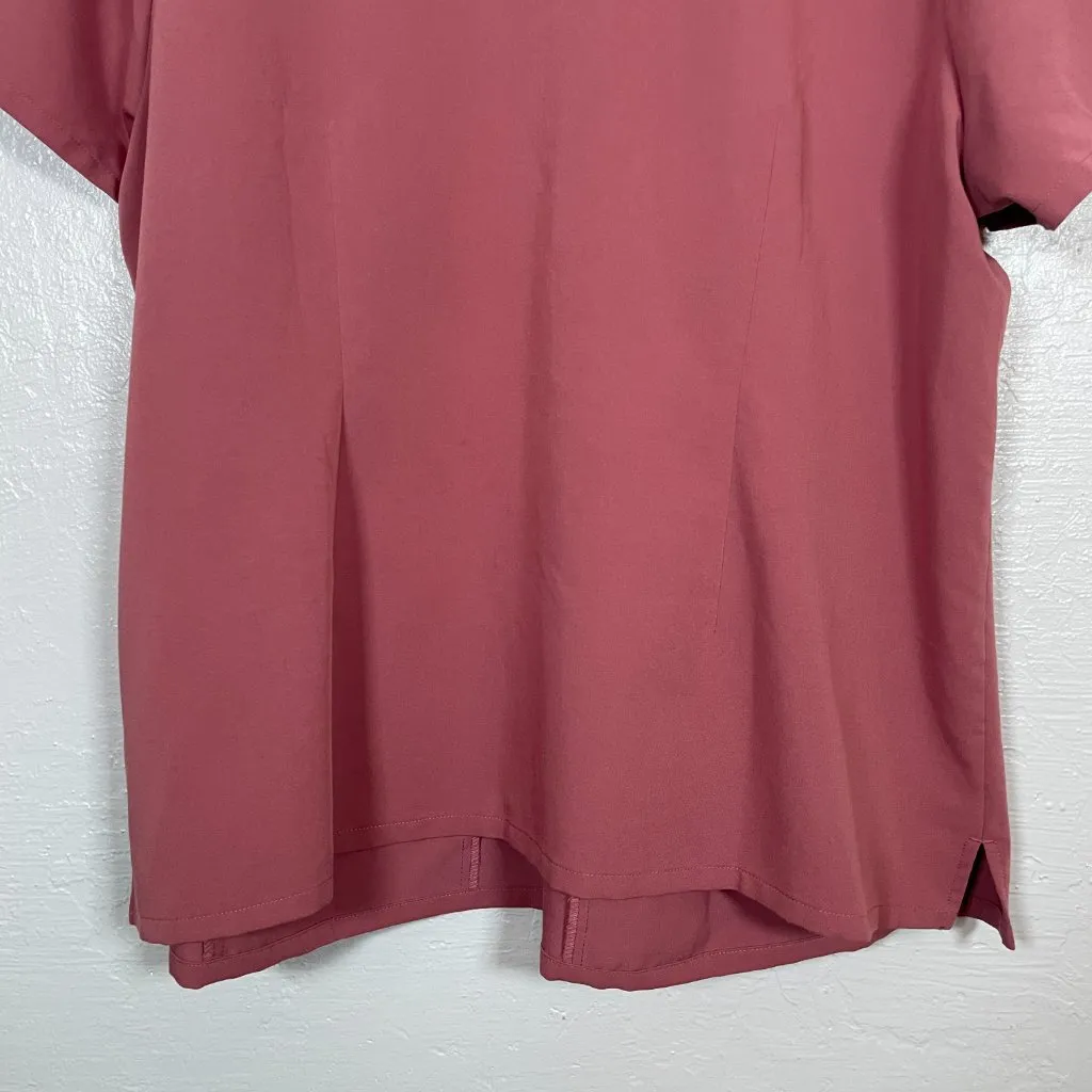 Figs Women Plus Size 4XL Dusty Rose Pink Casma Scrub Top Shirt Three Pocket - Image 6
