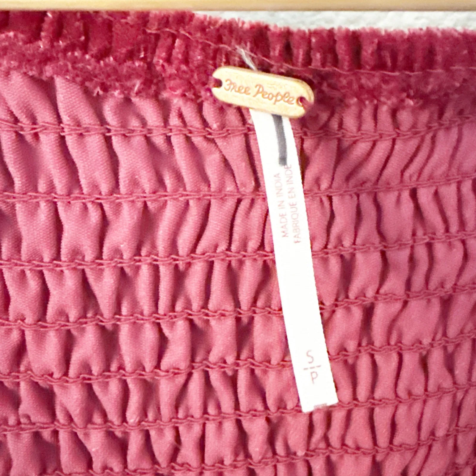 FREE PEOPLE | Farrier Velvet Mini Dress Boysenberry Smocked Puff Sleeve | Small - Image 5