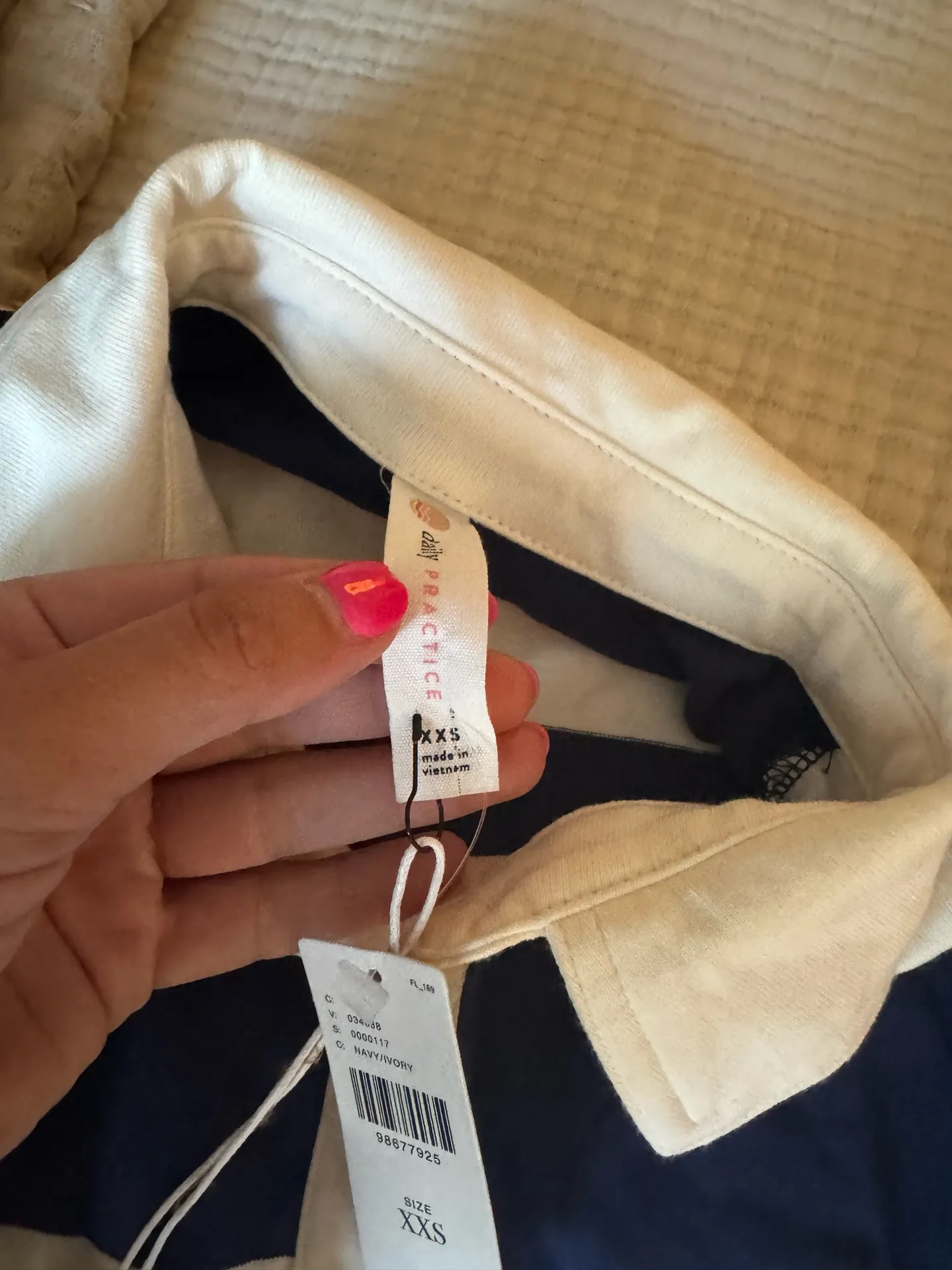 Daily Practice Navy and White T-Shirt Playsuit  - Image 8