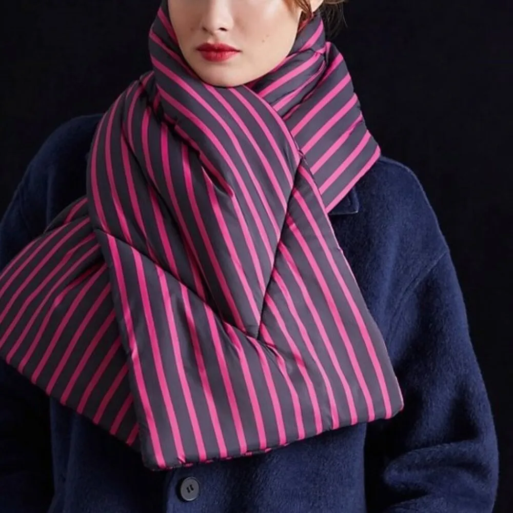 NWOT Maeve X  Anthropologie  striped puffer scarf Neck Warmer - Image 3