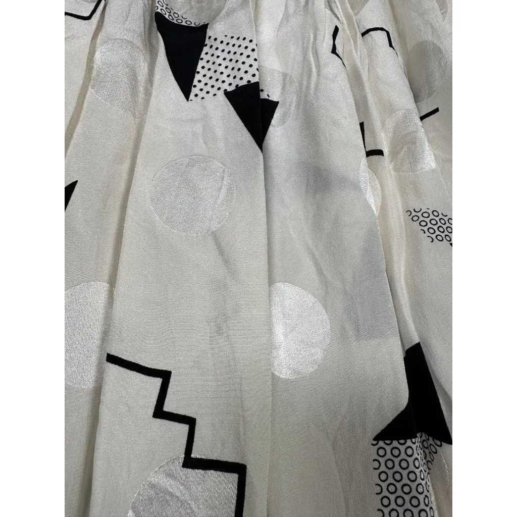 Vintage Anne Crimmins Umi Collections 3 Piece Skirt Sweater Scarf Small 6 Silk Black - Image 14