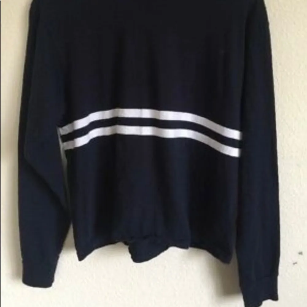 Brandy Melville navy/cream striped long sleeve acacia top - Image 3