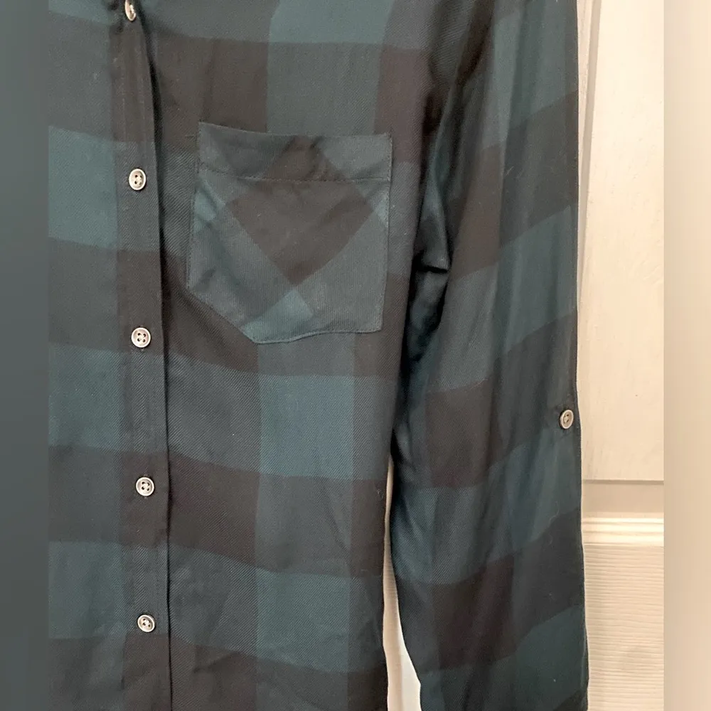 Rock & Republic Plaid Button Down with Waist Tie - Image 7