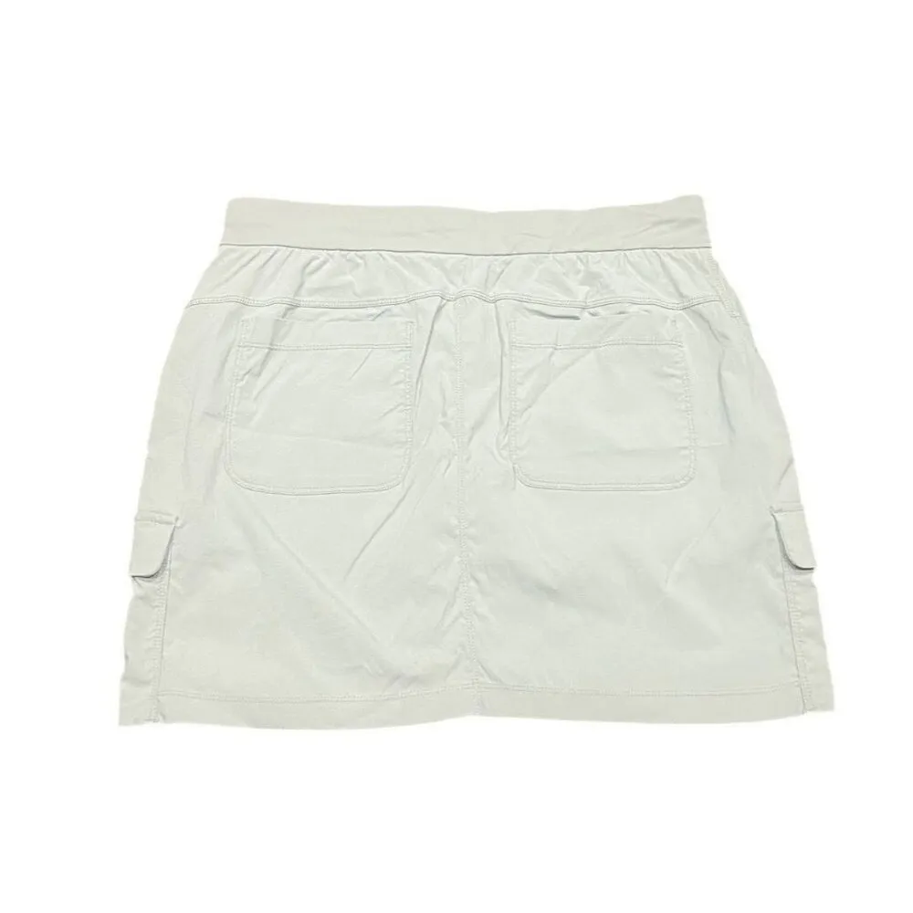 Athleta Trekkie Cargo Skort Women's 10 Gray‎ Ripstop Zip Pockets Stretch Skirt - Image 3