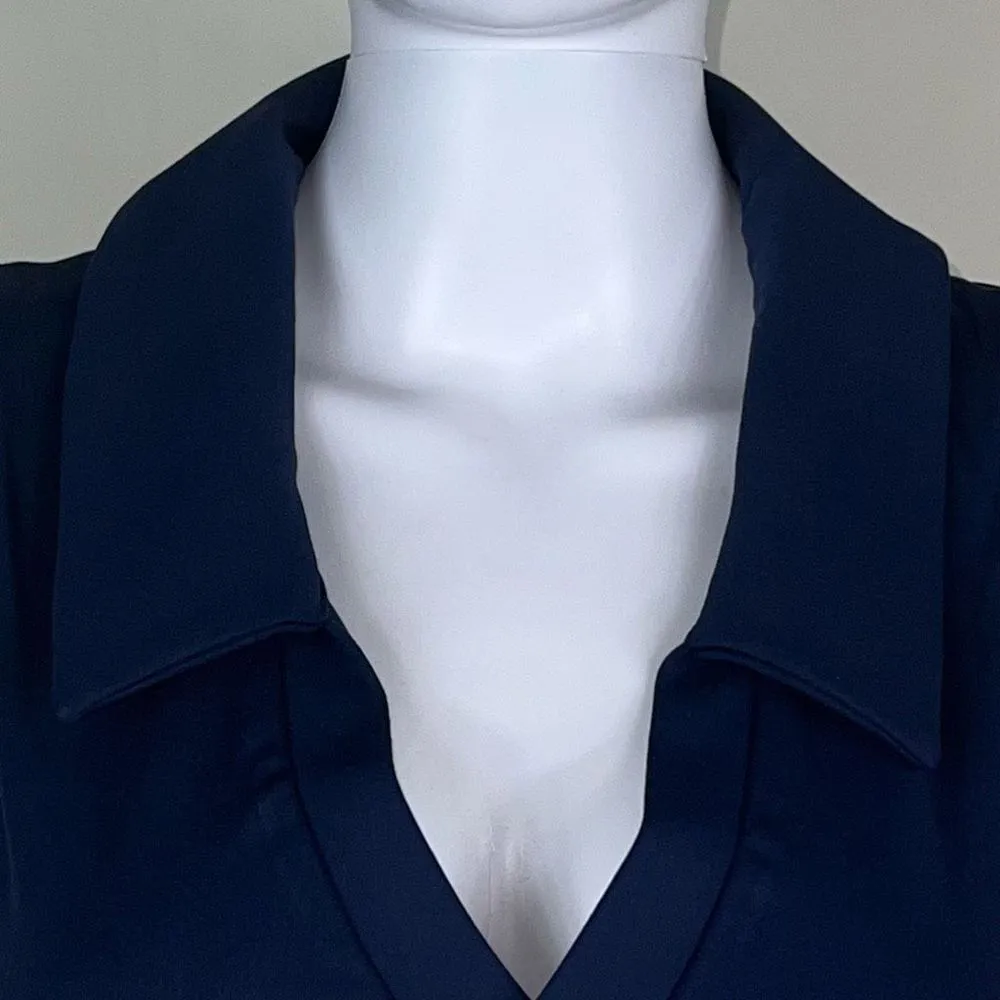 WeWoreWhat Solid Polo Bra in Set Blue - Image 2