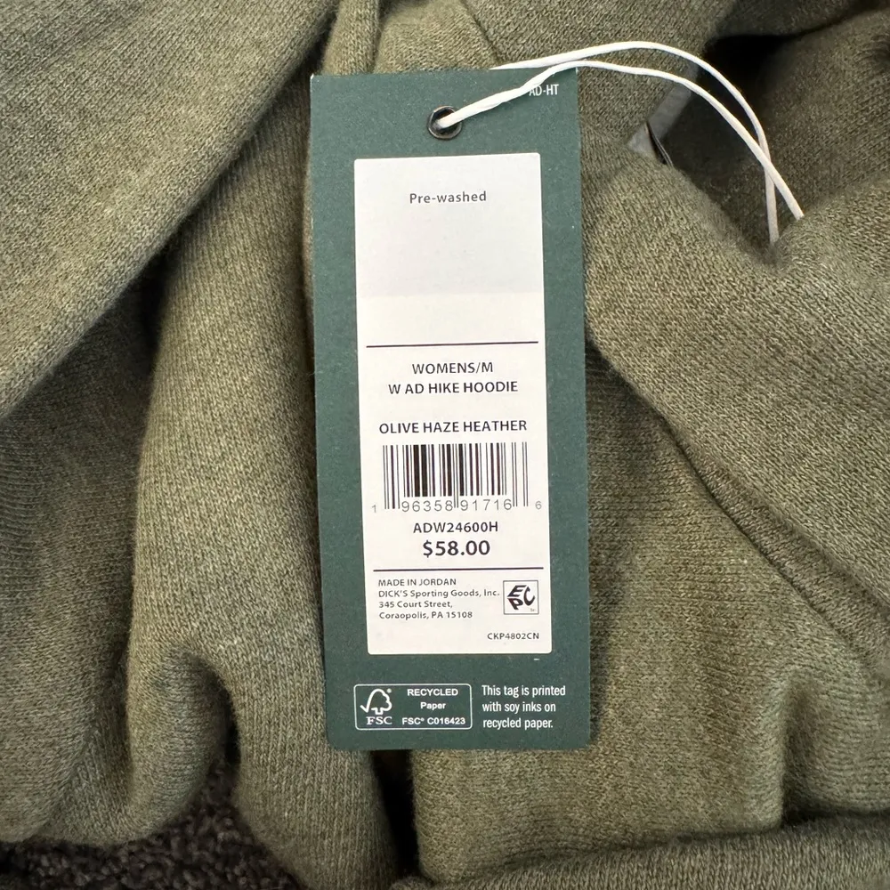 NWT! Women’s Alpine Design buttery soft green heather hooded sweatshirt Medium - Image 4