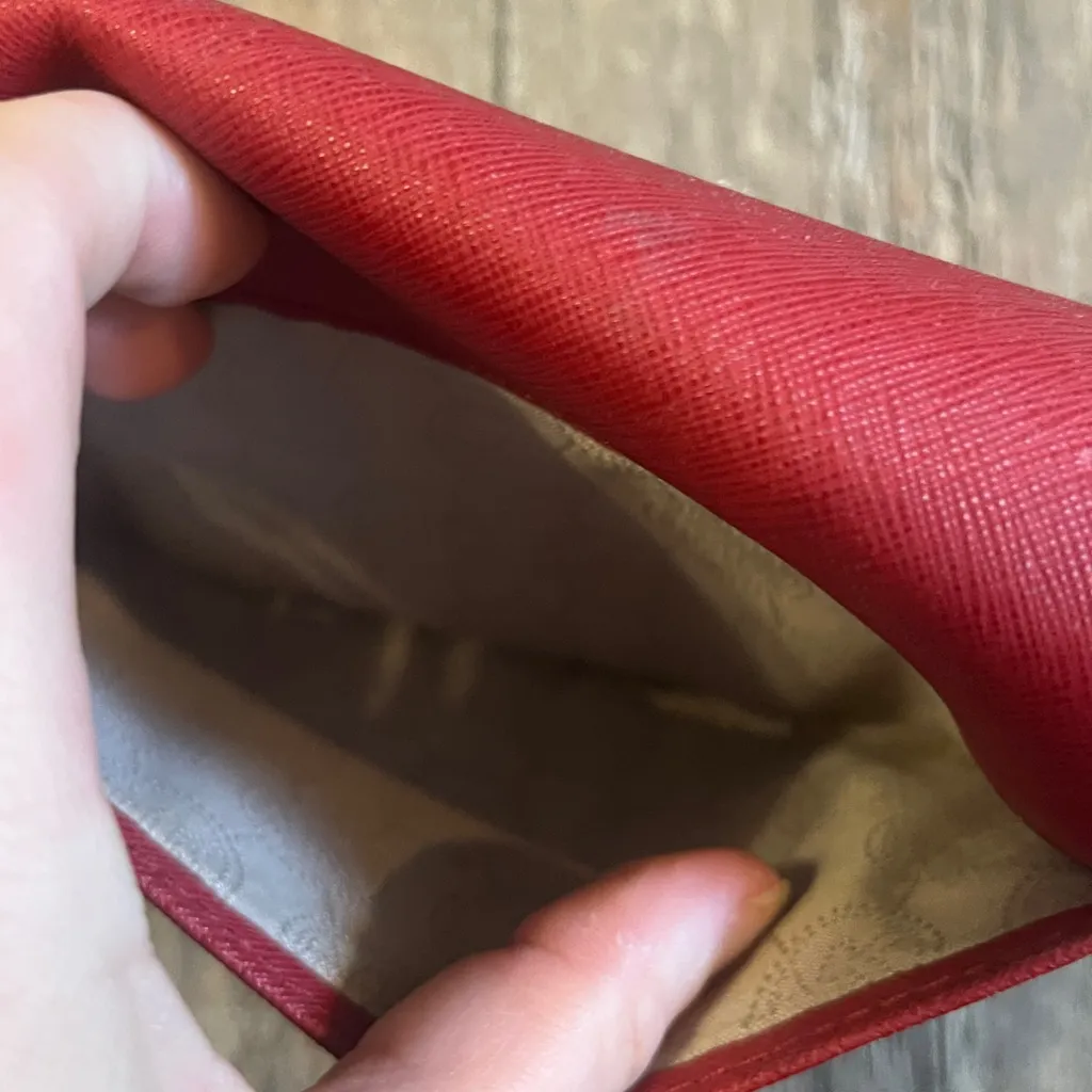 Michael Kors Red Crossbody Purse - Image 5