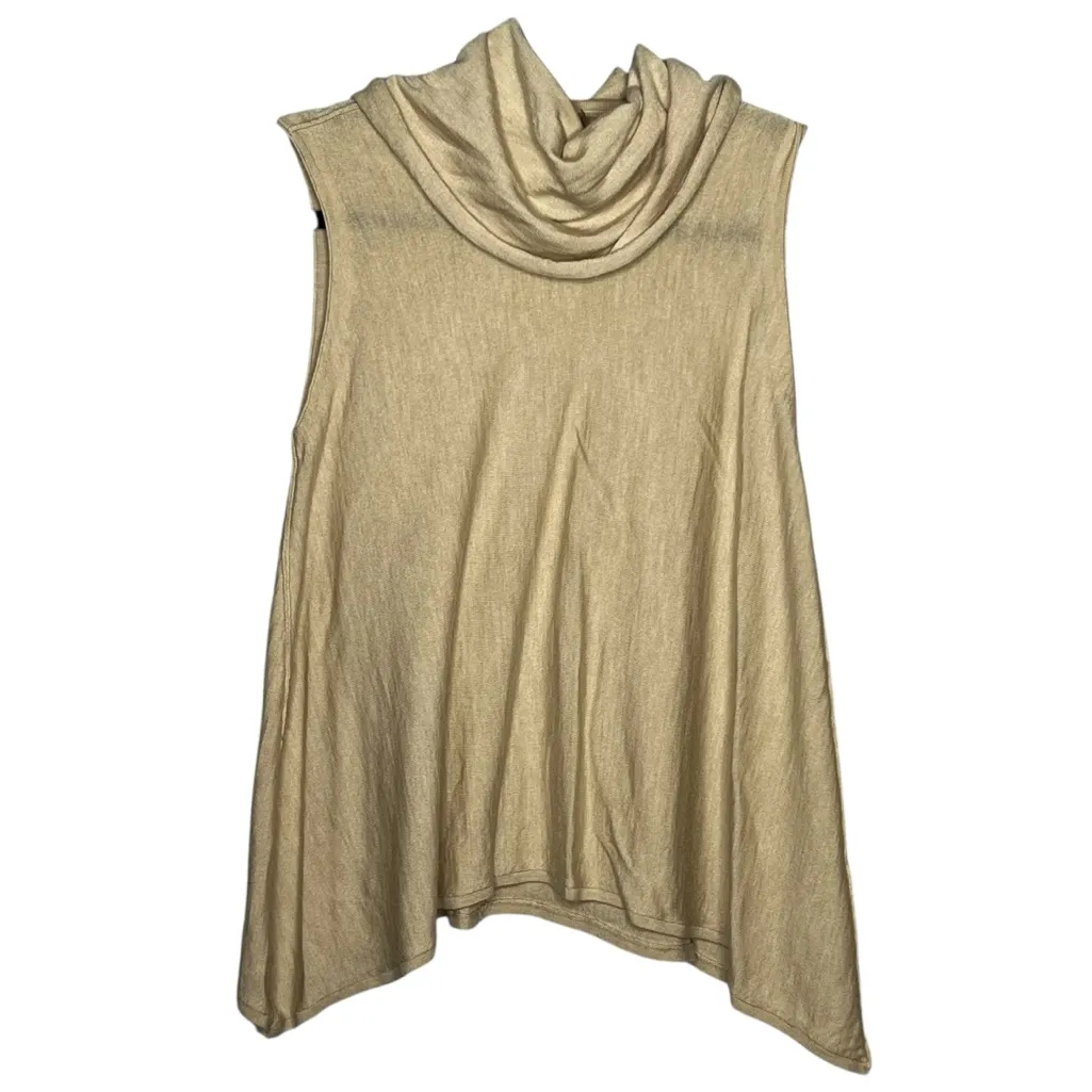 Alice + Olivia Sharry Tan Cashmere Wool Blend Sleeveless Cowl Neck Sweater S - Image 4