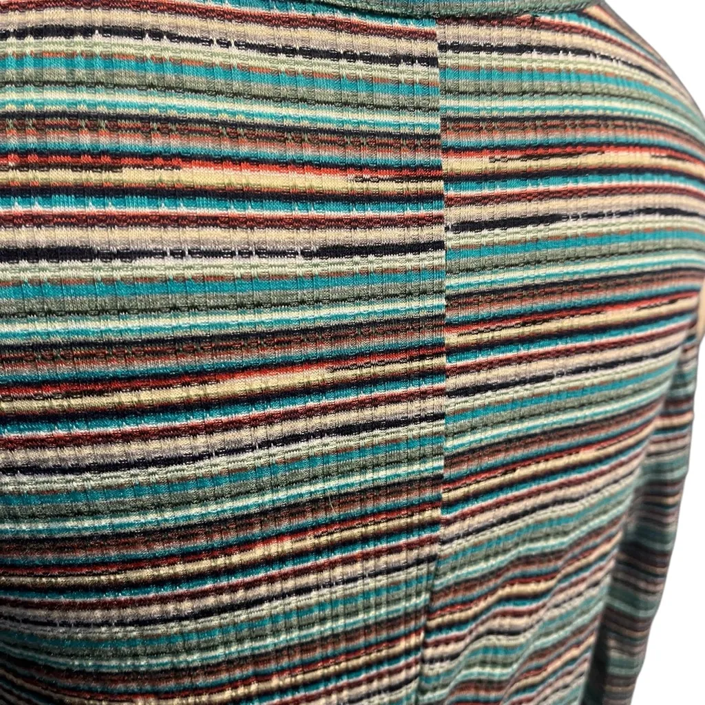 Living Doll Striped Mini Dress Women's M‎ Multicolor Blue and Brown Casual - Image 3