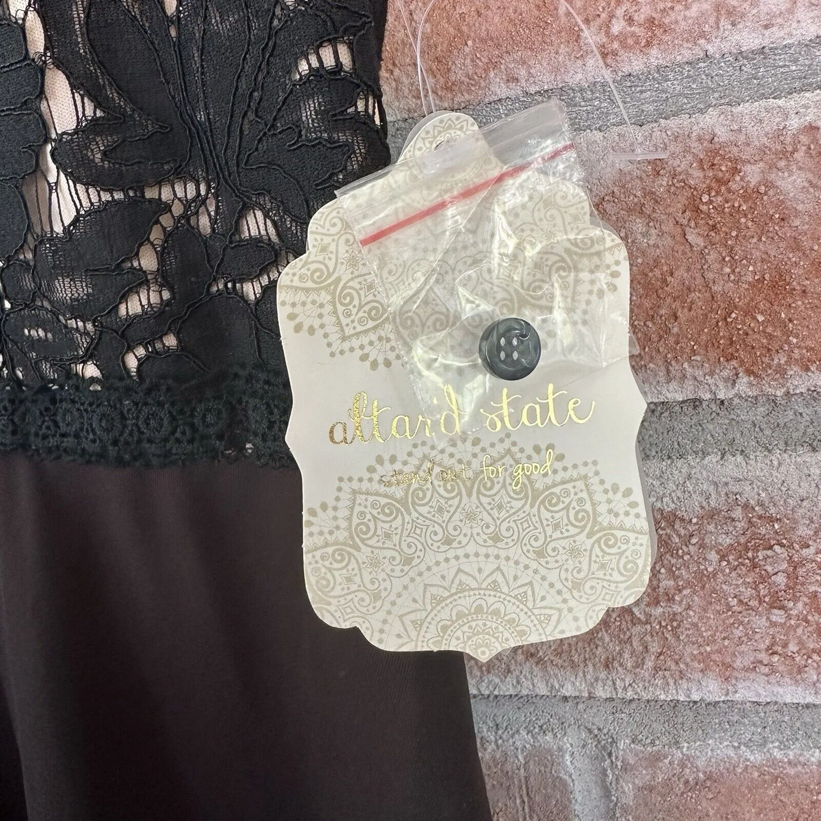 NWT Altar’d State Black High Neck Lace Cocktail Dress Large - Image 4