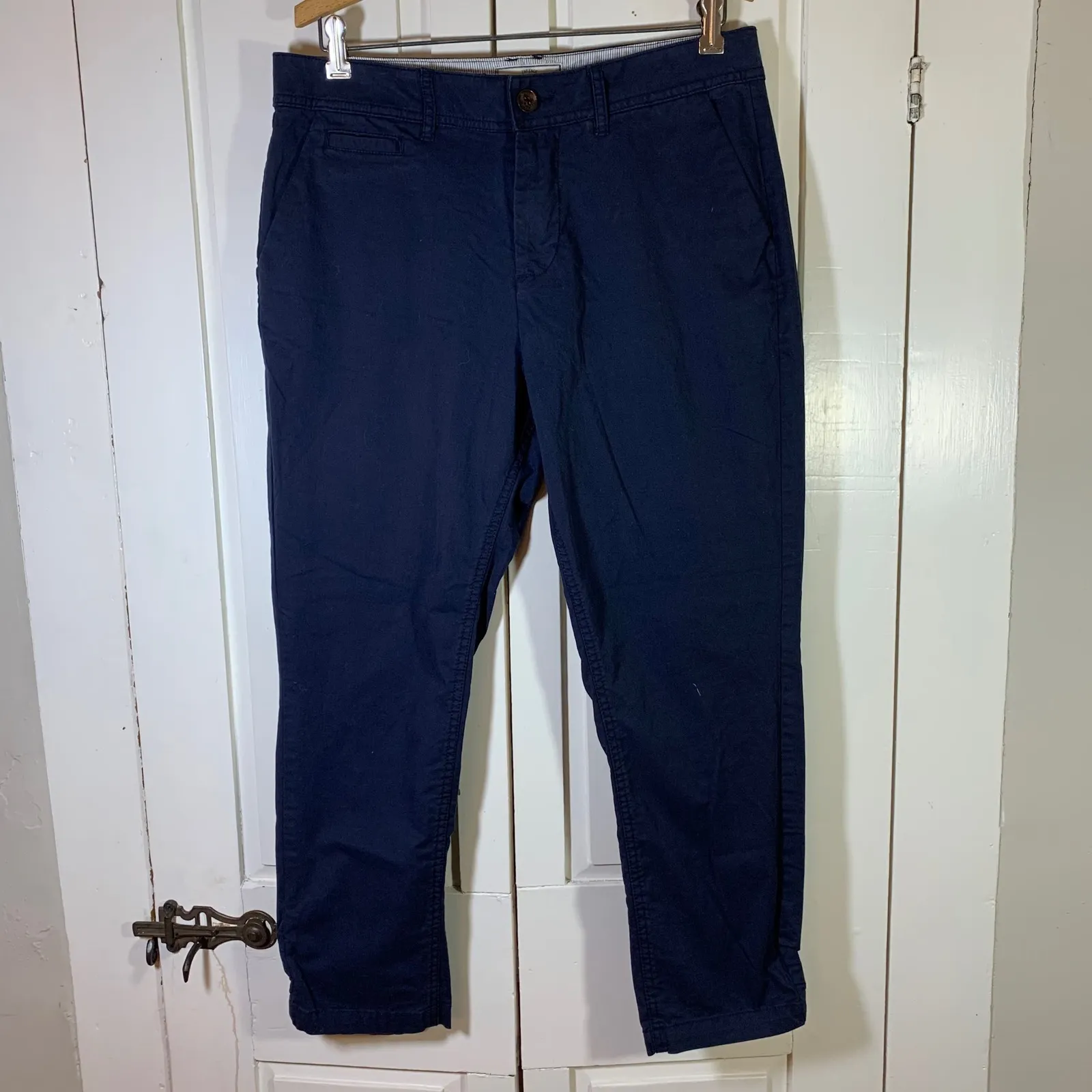 Fat Face Devon Chino Navy Blue Regular Fit Women's Pants Size 8 Basic Minimalist - Image 3