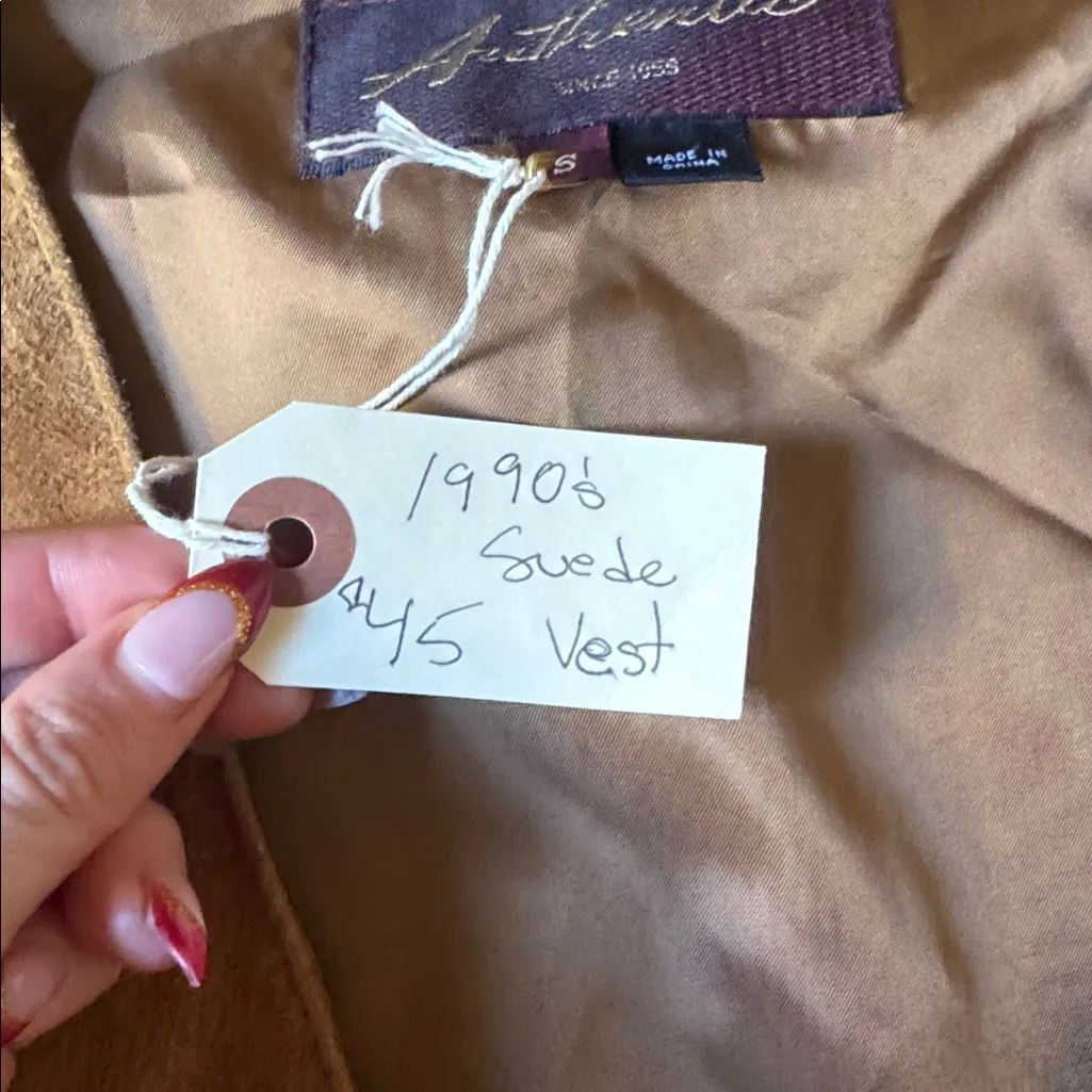 Vintage Brown Suede Vest - Image 3