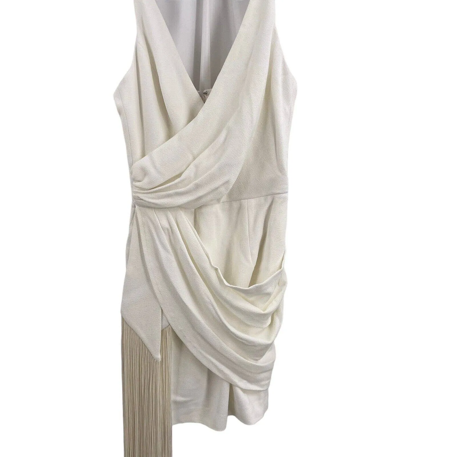 Dress the Population Alida White Dress Fringe Sleeveless Size XS‎ Sample - Image 5