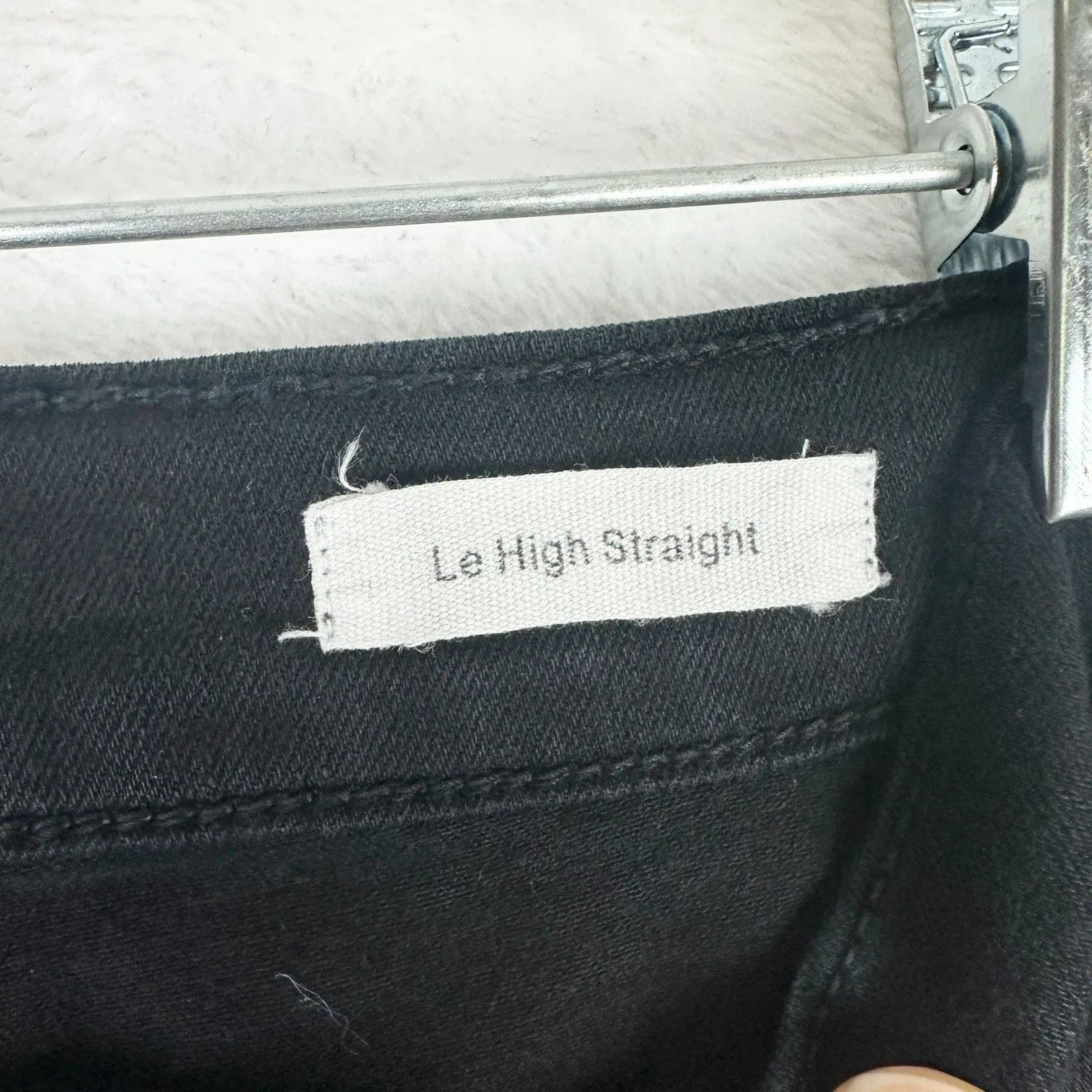 Frame Le High Straight Jeans in Film Noir Black Size 24 Stretch - Image 5