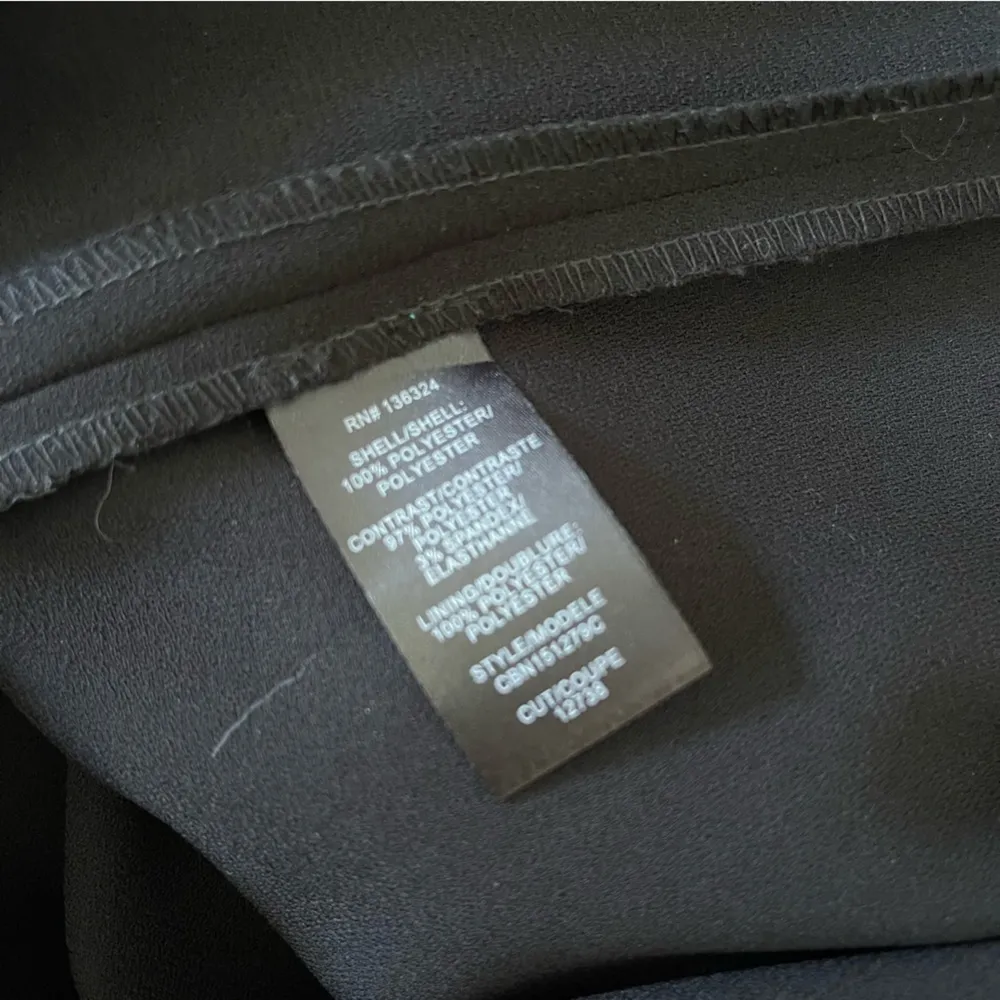 Halston Heritage Sleeveless Black Sheath Dress Satin Tiered Keyhole Cocktail 6 - Image 8