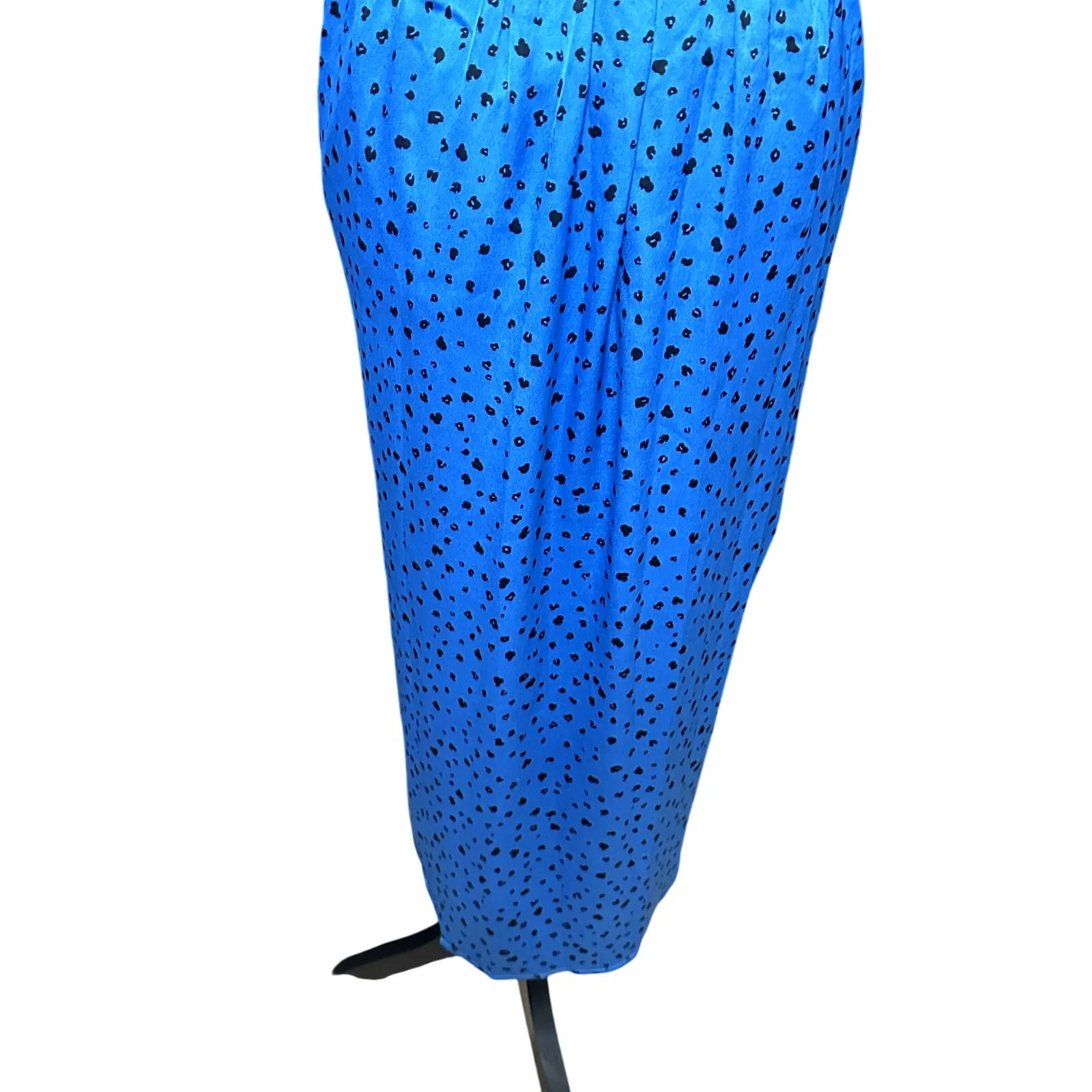 Heartloom Robin Dress One Shoulder Side Slit Animal Print Cobalt Blue W L NWOT - Image 8