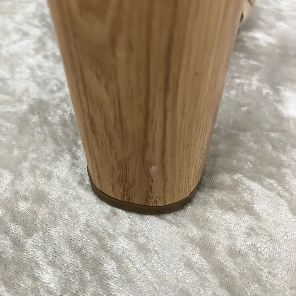 Nicole Miller New York Heels slide chunky shoe ivory womens size 9 open toe - Image 9