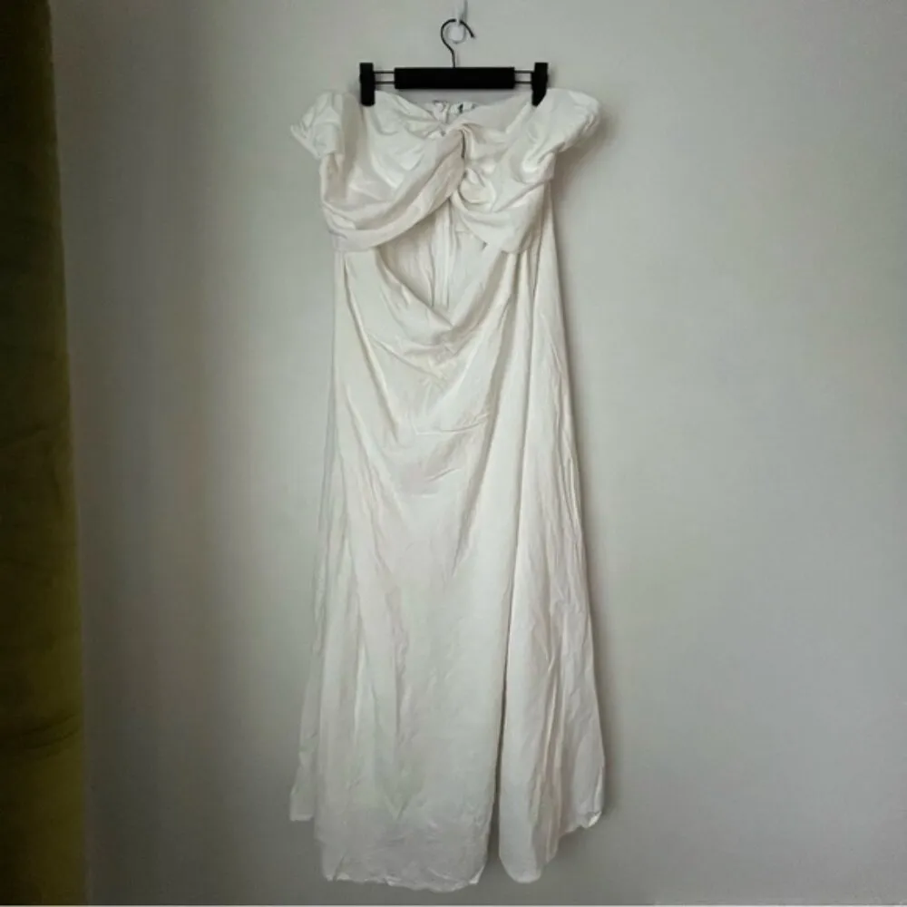 Petal & Pup Rosetta White Strapless Cut Out Midi Dress 16 - Image 9