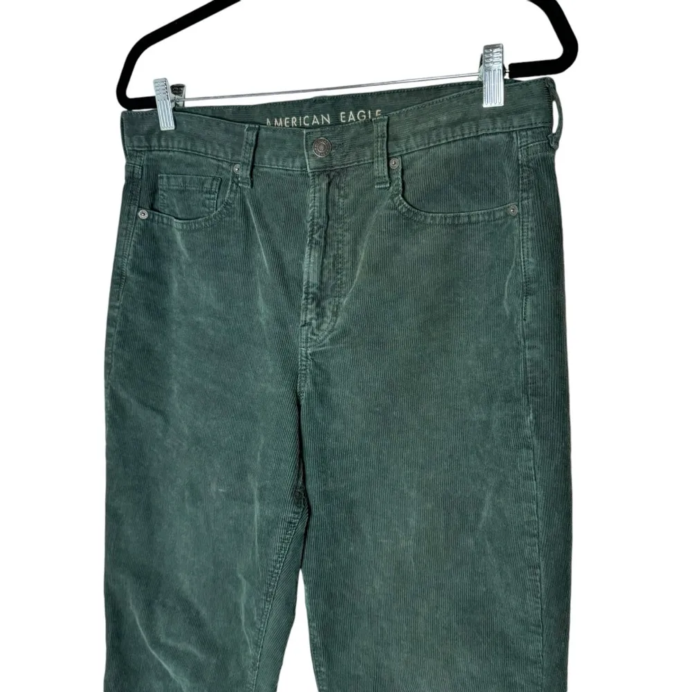 American Eagle Corduroy Mom Jeans Green 10 - Image 2