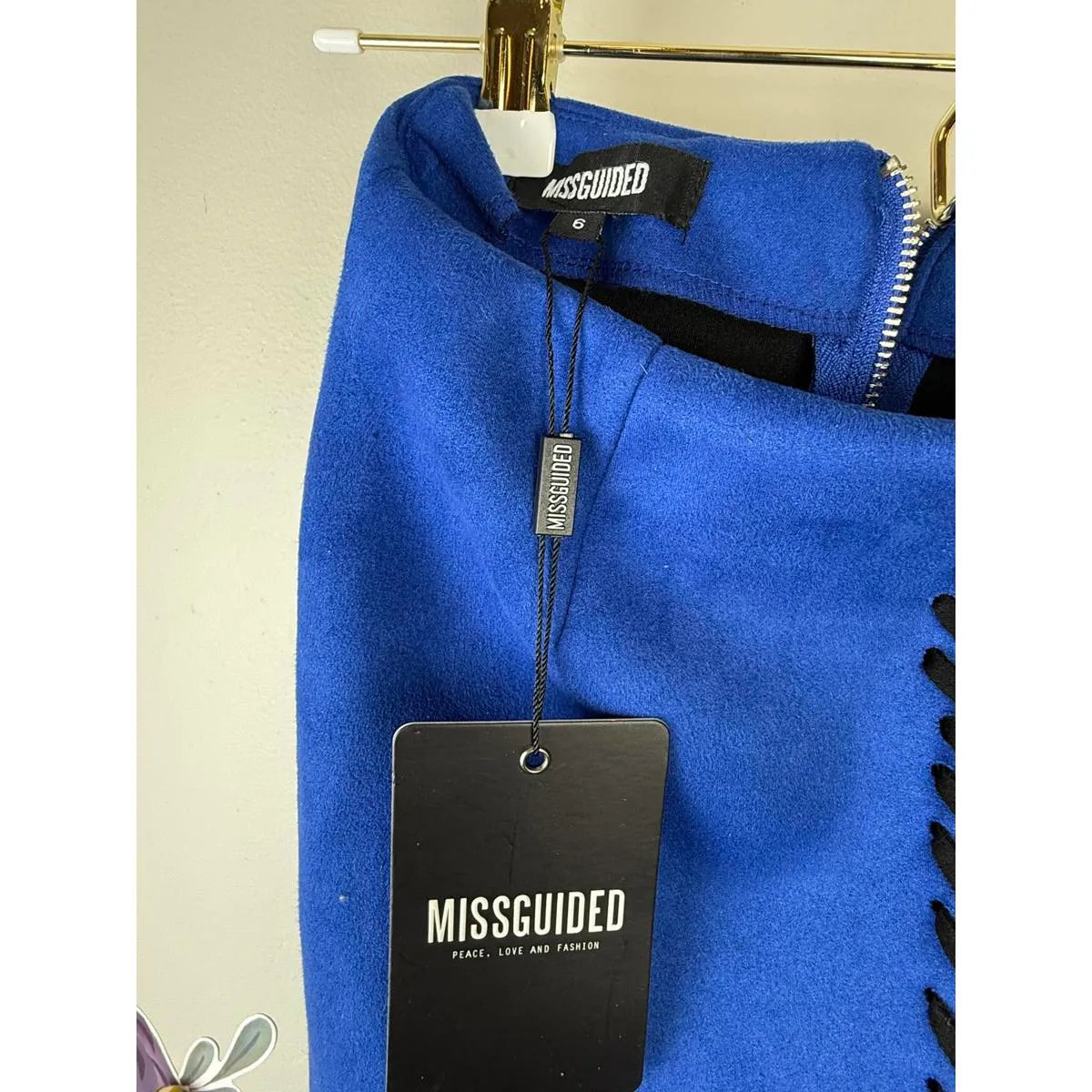 Missguided Cobalt Blue Bodycon Mini Skirt - Size - 6 - Image 4