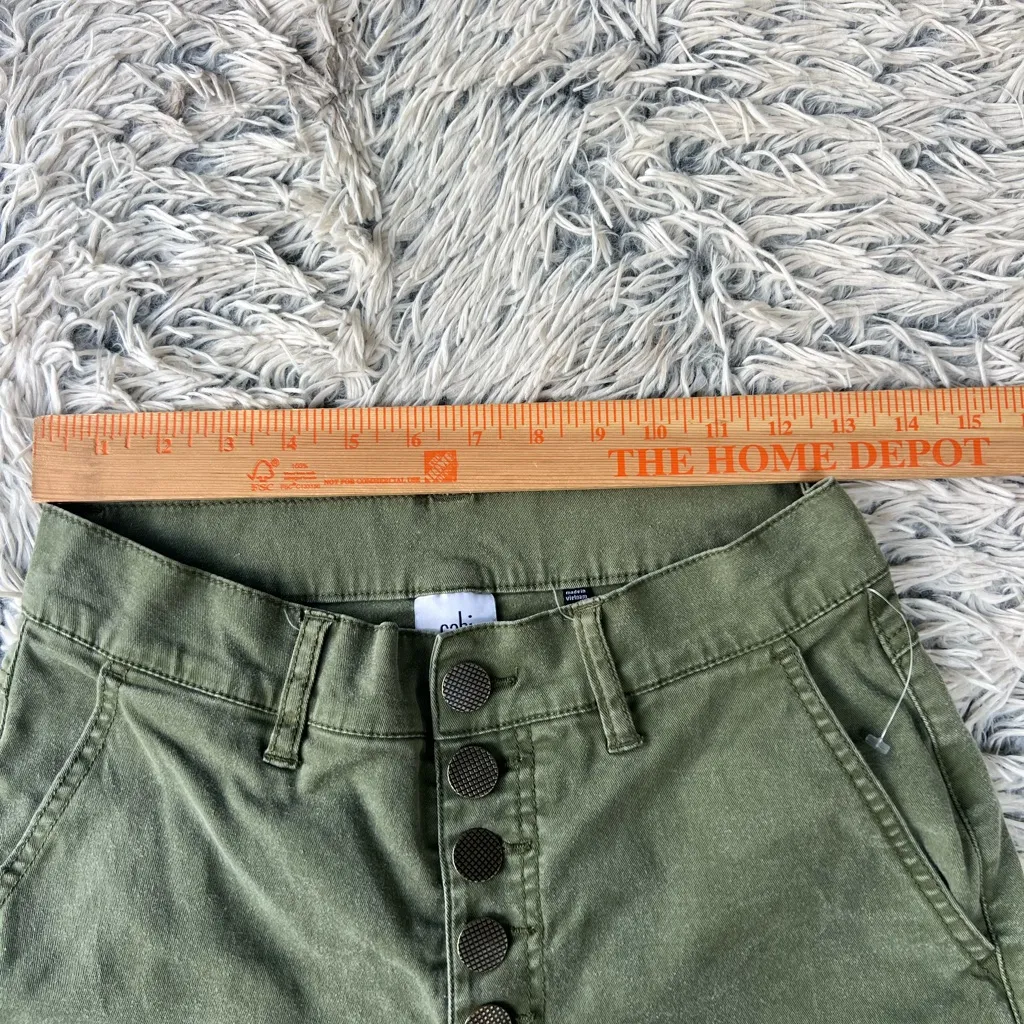 Cabi Jeans Women’s Size 6 Olive Green Button Fly Skinny Cargo Pants - Image 5