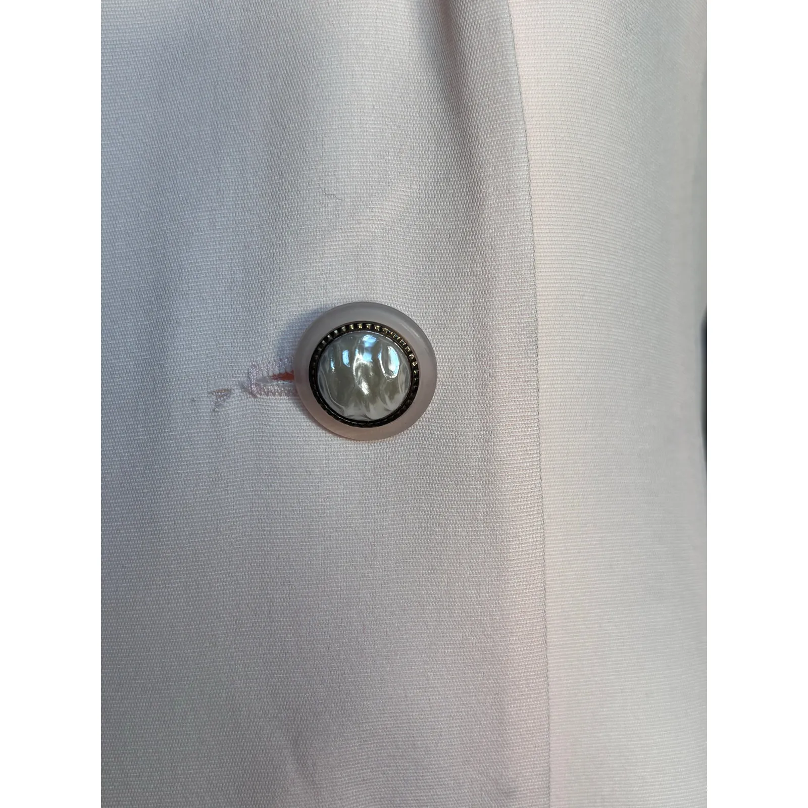 Vintage All That Jazz Deadstock Pastel Pink Lace Sleeve Blazer Made USA Romantic Size XS - Image 8