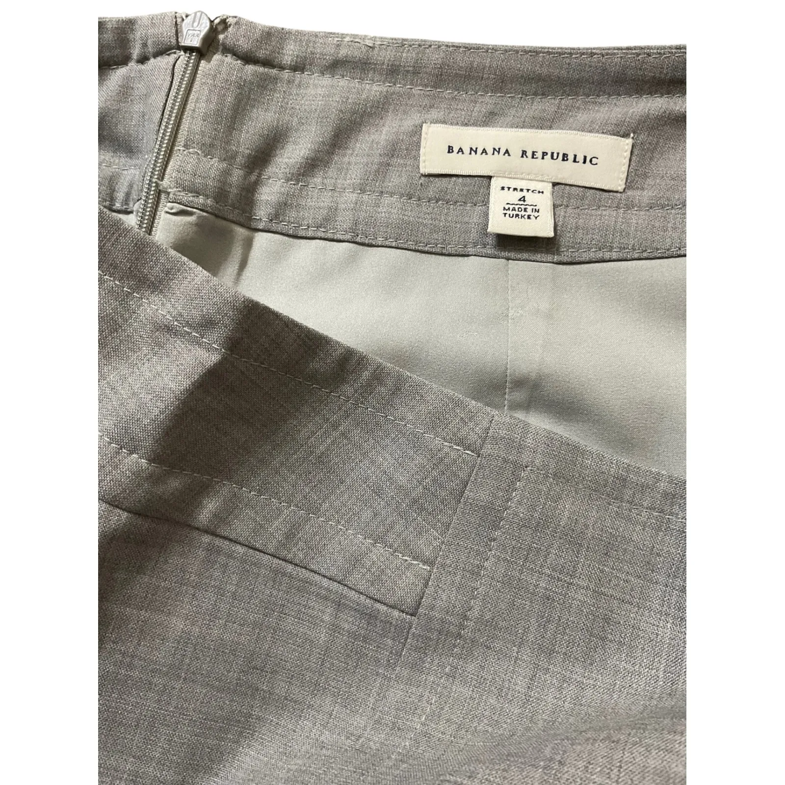 Banana Republic Wool Blend Pencil Skirt Grey  Business Professional Size 14 - Image 10