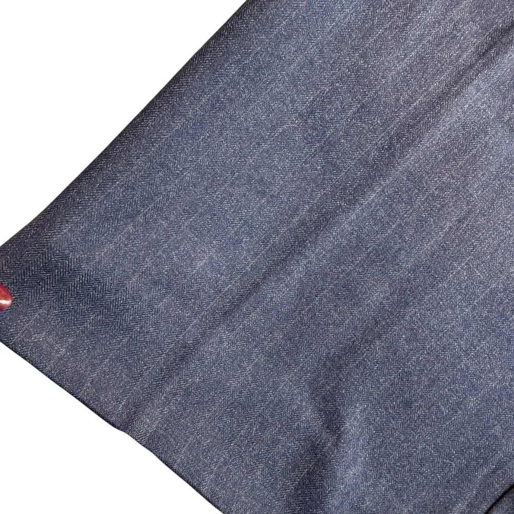 Reformation Size 6 Wide Leg Trouser Pants Charcoal Black Pinstripe Academia Work - Image 3