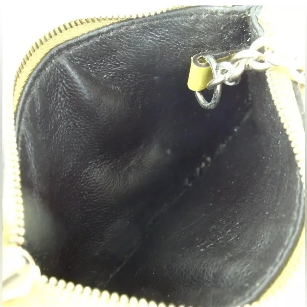 Gucci  Yellow and Blue Heart Pattern Key Pouch - Image 5