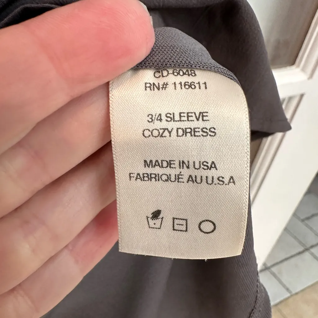 Anthropologie Amadi Grey Colorblock Shift Dress Stretchy Ribbed Knit Size XS - Image 11