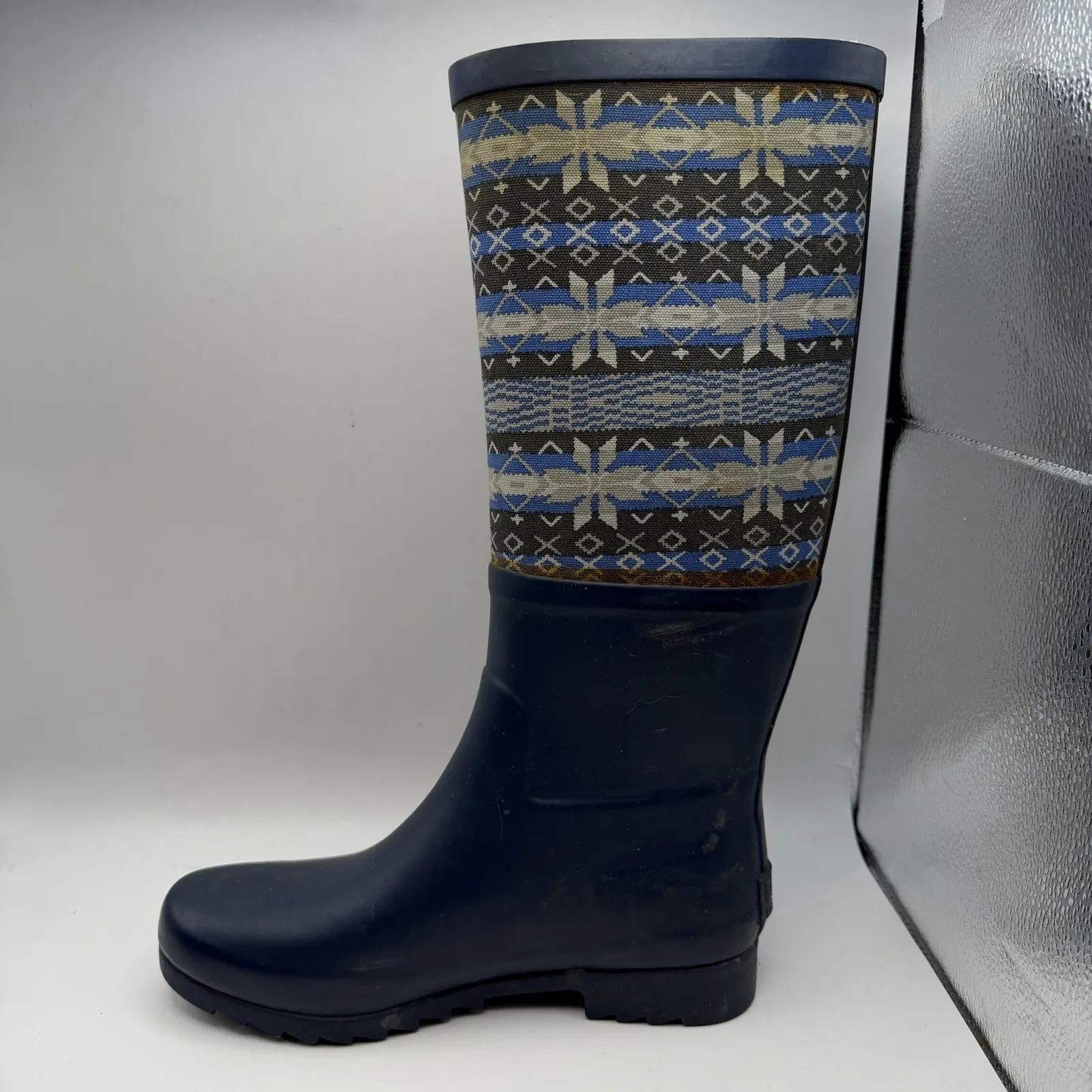 UGG AUSTRALIA 3460 Women's US 8 Sabene Blue Rubber Boots - Image 7