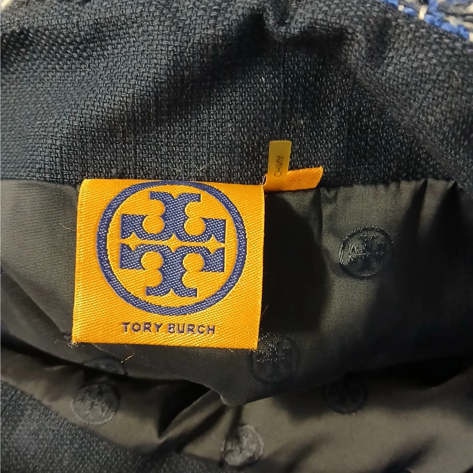 Tory Burch Normandy Blue Nora Skirt Women's 2 Tweed Fringe Artsy Boho Luxury - Image 3