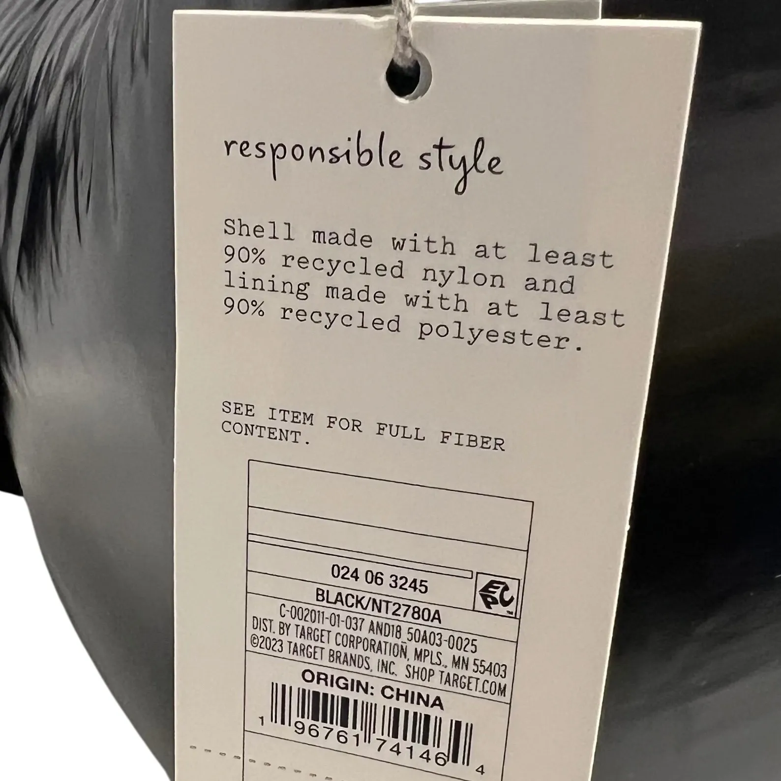 A New Day Black Puffer Hobo Bag with Detachable Crossbody Strap‎ Shiny Soft NEW - Image 8