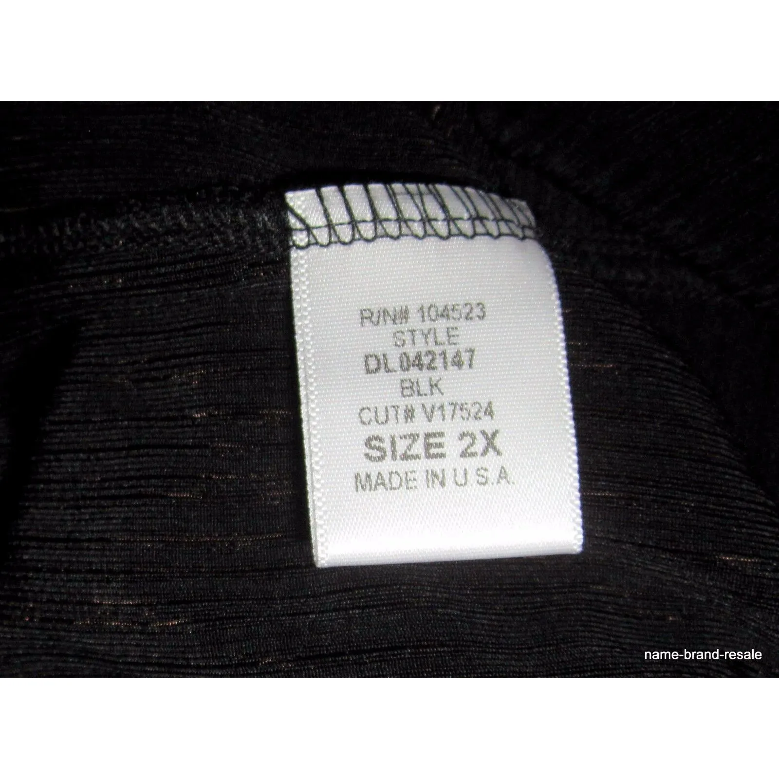 VIKKI VI NWT‎ Womens PLUS 1X Black Slinky 3/4 Sleeve SHIRT Top Blouse Slimming - Image 3