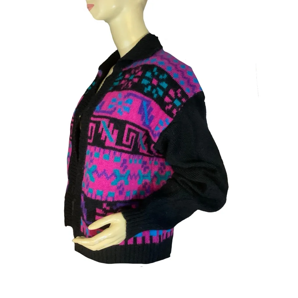 VINTAGE AMERICAN SPORTSWEAR X CHANGE BUTTON FRONT WOOL CARDIGAN SWEATER (L) Multiple Size L - Image 5