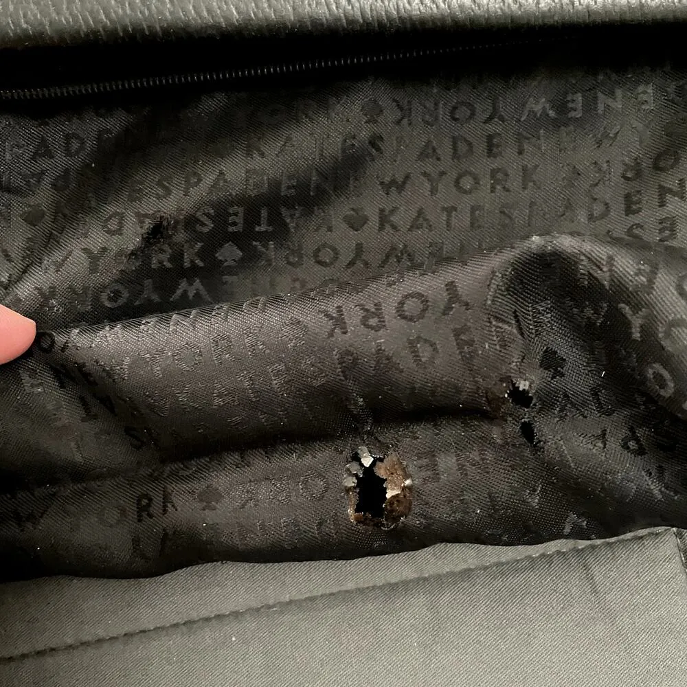 Kate Spade Camryn Black Leather Satchel Purse Bag Tote - Image 11