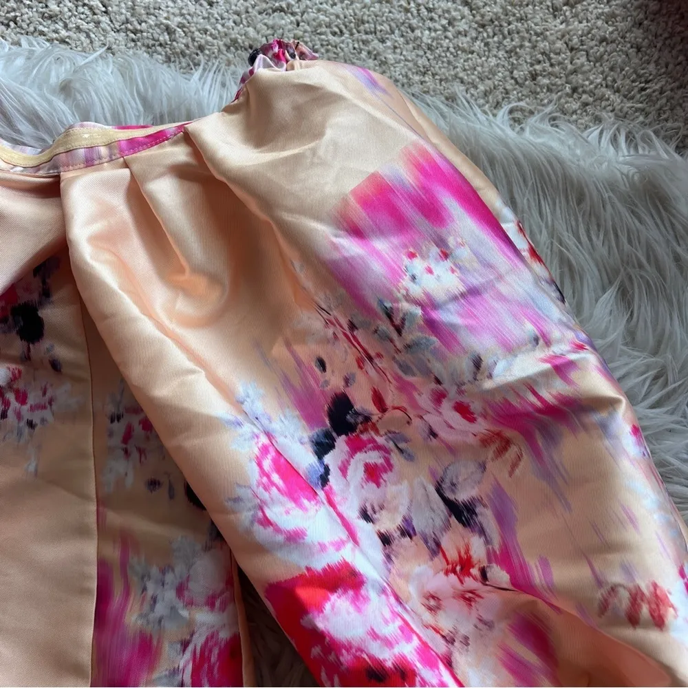 NWT ASOS LUXE floral jacquard puff sleeve cocktail dress - Image 12