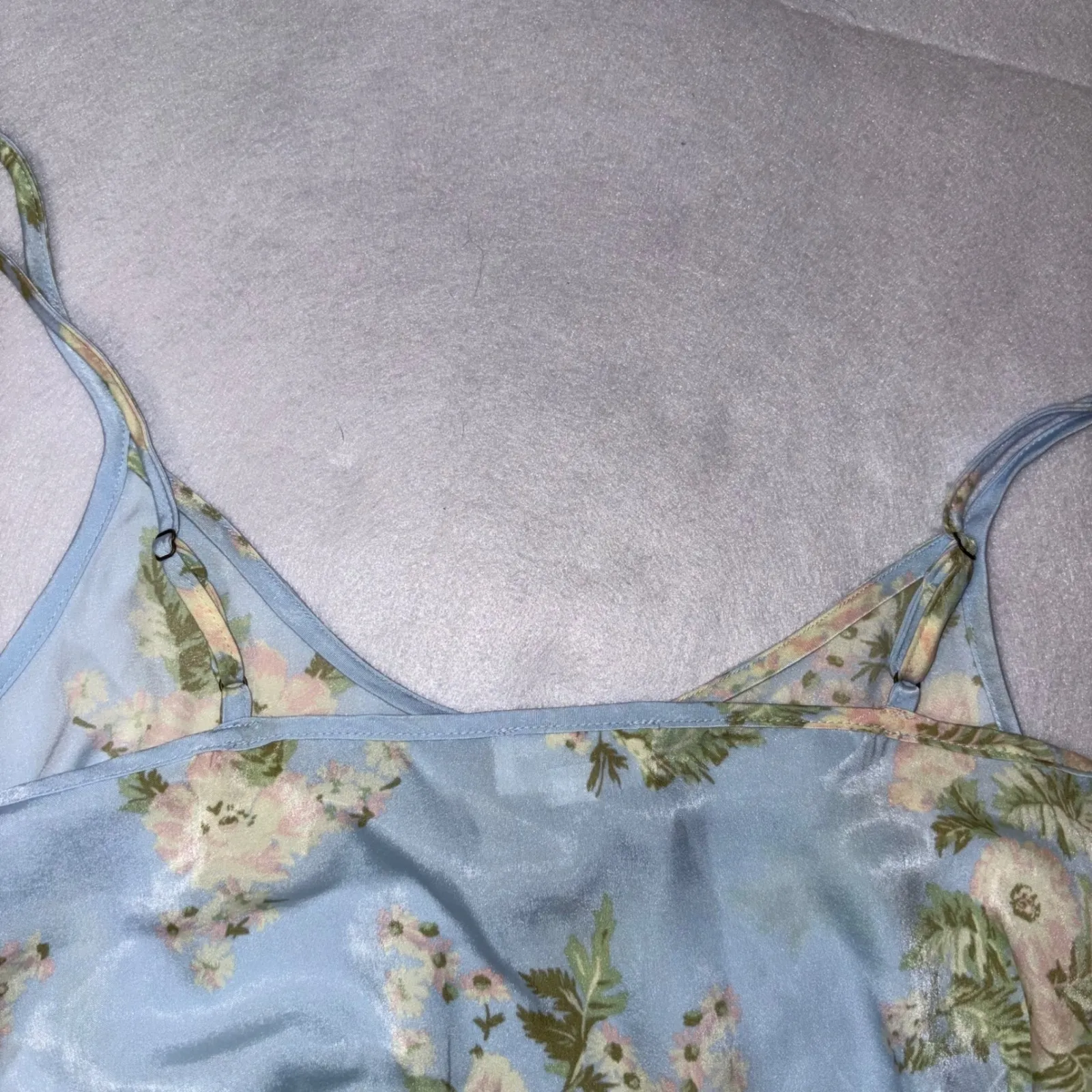 Abound Blue Floral Cami‎ Top and Shorts Pajama Set Womens L Sleepwear Loungewear - Image 6