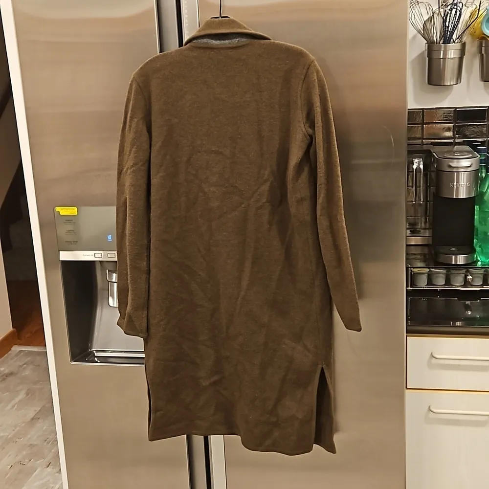 💕MADEWELL💕 Camden Sweater-Coat ~ 100% Merino Wool Olive Green XXS - Image 10