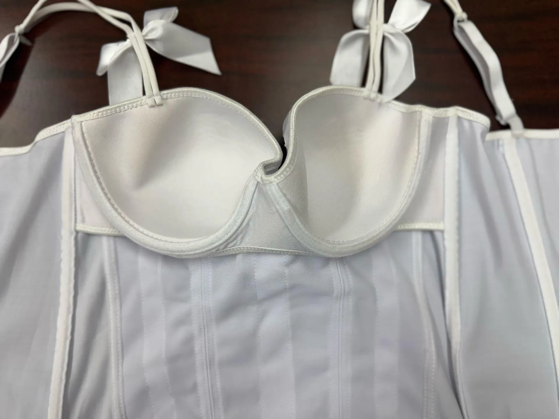 Hot Topic NWT  Morbid Threads White Corset Size Medium - Image 6