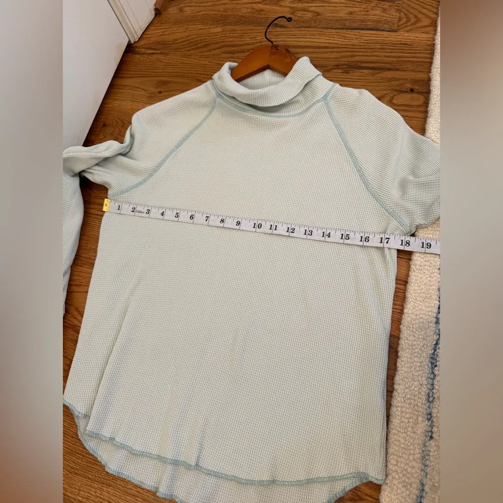 Everlane Pale Mint Green Waffle Knit Shirt Size M Organic Cotton - Image 8